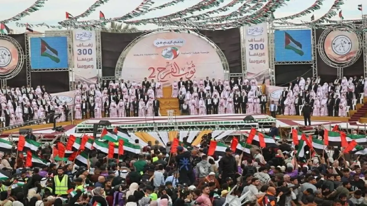 إشادات واسعة بفعالية العرس الجماعي التي نظمتها الإمارات في قطاع غزة